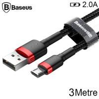 Baseus Cafule Micro Usb 3 Metre 2.0A Halat USB Hızlı Şarj Kablosu