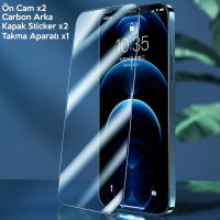 Gor iPhone 12 Pro Best Full Tempered Cam Ekran Koruyucu 2Adet+Takma Aparatı