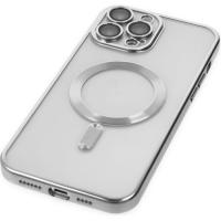 iPhone 12 Pro Max Renkli Lazer Çerçeve Magsafe Silikon Kılıf