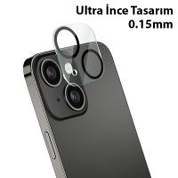 iPhone 13 Mini 3D Full Tempered Glass Cam Kamera Lens Koruyucu
