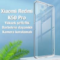 Xiaomi Redmi K50 Pro Kamera Korumalı İnce Şeffaf Silikon Kılıf