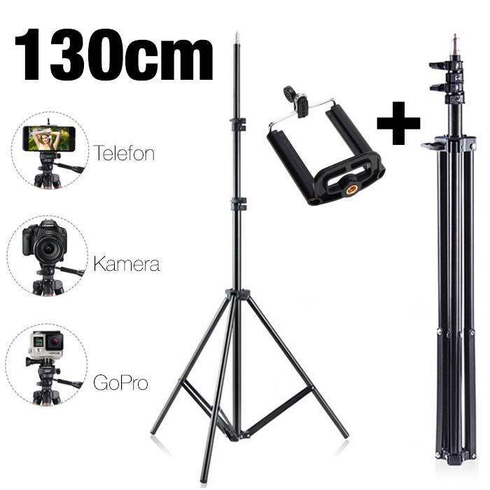 En Ucuz Ally 130cm Işık Ayağı Tripod Standı 3 Ayaklı (GoPro+Telefon