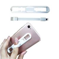 ✅ 2in1 iPhone Mini USB Şarj Kablosu ve Yüzük Telefon Tutucu Stant