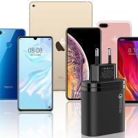 ✅ KUULAA 3 USB QC3.0+PD 30W Hızlı Şarj Dijital Ekran Şarj Başlık