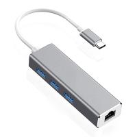 ✅ Type-C USB3.0 3Port Çoklayıcı RJ45 Ethernet Dönüştürücü Adaptör