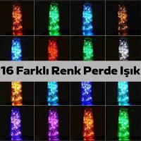 10 Metre RGB LED Işık Kumandalı Usb 16 Farklı Renk Perde Işık