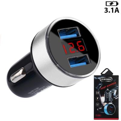 3.1A Hızlı Çift Usb Dijital Ekran Araba-Araç Şarj Cihazı