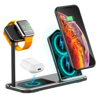 4in1 Wireless iPhone+iWatch+AirPods Kablosuz Şarj Cihazı Standı