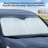 5 Kat Alüminyum Katlanır Araç Ön Cam Güneşlik 140x70 Isı Yalıtım