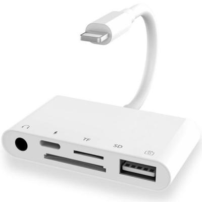 5in1 iPhone ve iPad Lightning to 3.5mm Audio USB Kamera Okuyucu