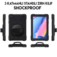 Ally Galaxy Tab  P200-P205 3 Katmanlı Standlı Zırh Kılıf-Shockproof