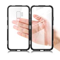 Ally Galaxy S9 Mıknatıslı 360 Koruma Arkası Cam Metal Frame Kılıf