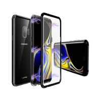 Ally Galaxy S9+plus Mıknatıslı 360 Koruma Arkası Cam Metal Frame Kılıf