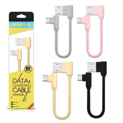 Ally Micro Usb Eğik Başlı Halat Usb Kablo 0,20cm Kısa Kablo