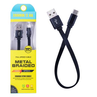 Type-C 2A 20mm Kısa Yumuşak Dokulu Renkli Usb Kablo