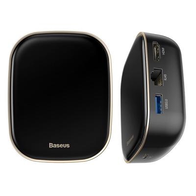 Baseus 6in1 Type-C Çok Fonksiyon HUB Adaptör 60W USB3.0-RJ45-HDMI-SD-Micro SD