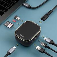 Baseus 6in1 Type-C Çok Fonksiyon HUB Adaptör 60W USB3.0-RJ45-HDMI-SD-Micro SD