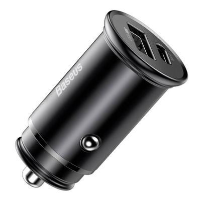 Baseus Circular Metal A+C 30W PPS Hızlı Araç Şarjı Support VOOC