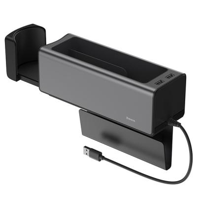 Orijinal Baseus Deluxe Metal Dual USB Araç Koltuk Arası Organizer