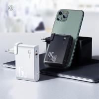 Orj Baseus GaN 2in1 45W 10000mAh PowerBank+Hızlı Şarj Aleti C+U