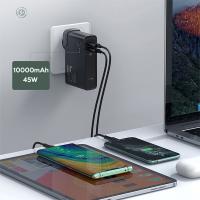 Orj Baseus GaN 2in1 45W 10000mAh PowerBank+Hızlı Şarj Aleti C+U