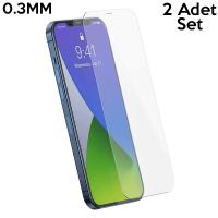 Baseus iPhone 12 Pro Max Full Tempered Cam Ekran Koruyucu 2 Adet