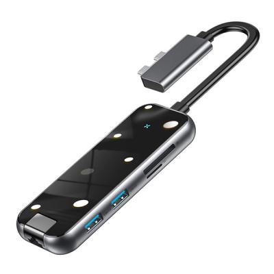Baseus Multi-functional HUB Adaptör (2*Type-C to HDMI*2+USB3.0*2+PD+RJ45+SD-TF*1)