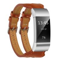 Fitbit Charge 2 Çift Toka Deri Kayış Kordon
