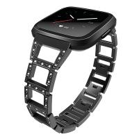 Fitbit Versa Metal Diamond İşlemeli Akıllı Saat Kayış Kordon