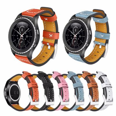 Gear S2 Classic Rm-732,735 Gear S R600 Deri Dikişli Kayış Kordon