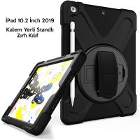 İPad 10.2 İnch 2019 Kalem Yerli Standlı Zırh Kılıf-shockproof case