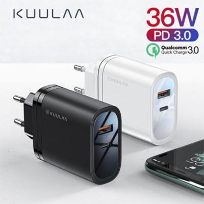 KUULAA 1 Usb QC3.0 1 PD 36W Universal Hızlı Şarj Başlık