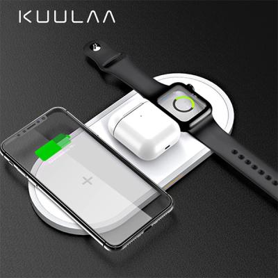 Kuulaa 3in1 Wireless Kablosuz Şarj iPhone+iWatch+AirPods