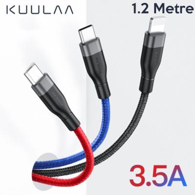 KUULAA 3in1 Type-C+İPhone+Micro Kısa Usb Şarj Kablsu 1.2metre