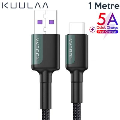 KUULAA USB-Type C Huawei P20,P30 Mate 20 pro 20 lite Supercharge Hızlı Şarj Kablosu