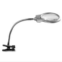 MG15122 LED Işıklı Masa Mandal Tutuclu Oynar Başlıklı Büyüteç 90mm