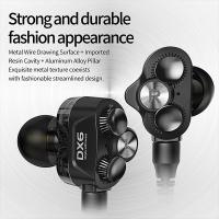 Plextone DX6 3.5mm Jack HIFI Stereo bas MMCX kablo kulakiçi Kulaklık