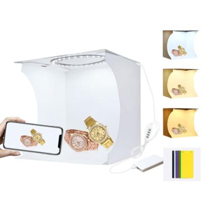 Puluz 23x23 Katlanır Mini LED Işıklı Ürün Fotoğraf Çekim Çadırı