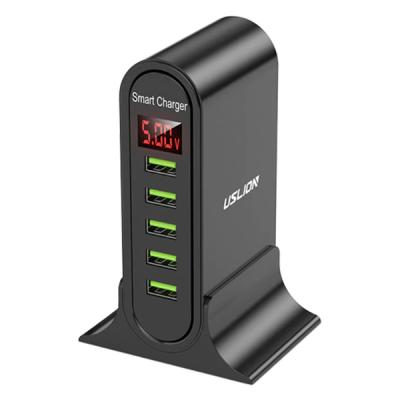 USLİON 5 Çoklu Port USB Şarj Aleti Masaüstü Şarj İstasyonu 5V 4A