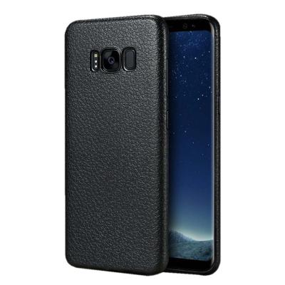 Samsung Galaxy S8 Deri Dokulu Premium Soft Silikon Kılıf