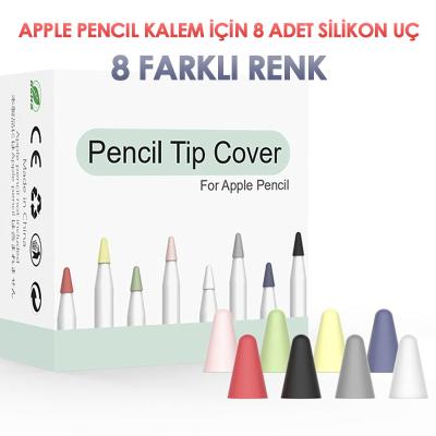 Apple Pencil İçin 8 Karışık Renkli Sessiz Silikon Uç