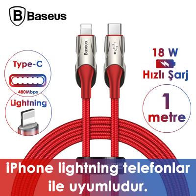 Baseus Fish Eye Type-C PD 18W iPhone Hızlı Şarj Kablosu CATLYY-09