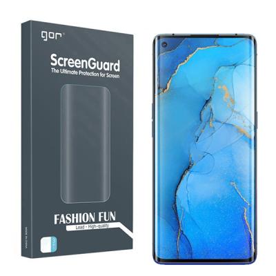 GOR Oppo Reno 3 Pro 3D Kavisli Full Ekran Koruyucu 2 Adet Set