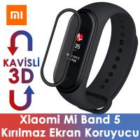 Xiaomi Mi Band 5 için 3D Kavisli Full Kaplama Ekran Koruyucu