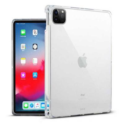 iPad Pro 12.9 (2020)-(2018) Kalemlikli Yerli Şeffaf Silikon Kılıf