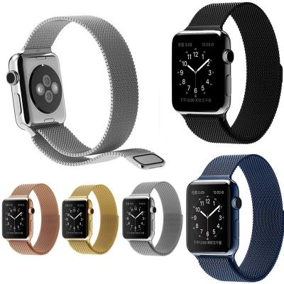 Apple Watch 4-5-6 44mm 1-2-3 42mm Kayış Kordon Metal Milano Loop