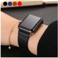 Apple iWatch için 42mm 1-2-3-4 44mm-46mm Klasik Deri Kayış Kordon