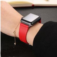Apple iWatch için 42mm 1-2-3-4 44mm-46mm Klasik Deri Kayış Kordon