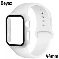 Apple Watch 4-5-6 44mm Silikon Kordon Kayış Ekran Koruyucu Kılıf