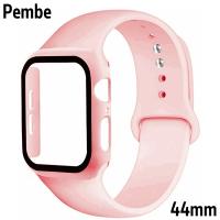 Apple Watch 4-5-6 44mm Silikon Kordon Kayış Ekran Koruyucu Kılıf